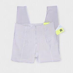 All In Motion Cold Weather brushed lined zip front leggings Beige Women’s L NWT